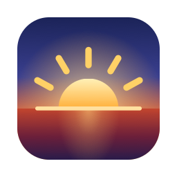 Three Days icon: a sunrise over the horizon